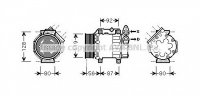 AVA QUALITY COOLING fdk431 -  Компрессор, кондиционер
